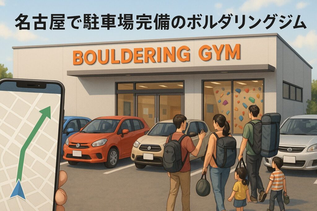 名古屋でボルダリングするなら駐車場完備のカラフルロック｜車でのアクセスガイド