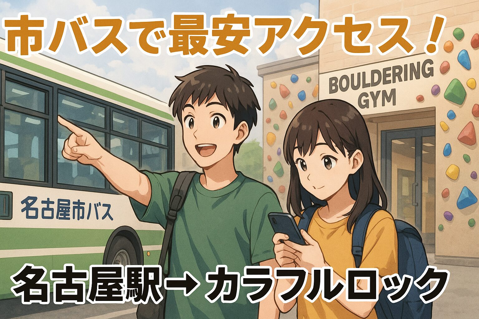 【最安ルート】名古屋駅バスターミナルから市バスで行けるボルダリングジム
