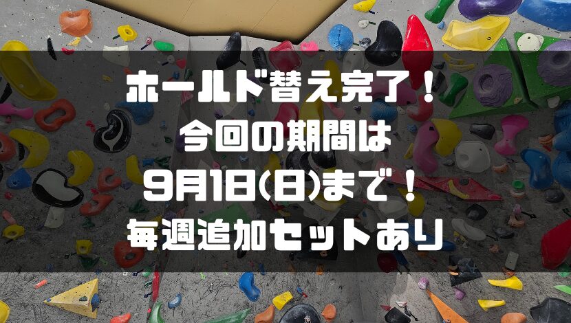 ホールド替え完了！今回の期間は9月1日(日)まで！毎週追加セットあり