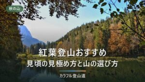 紅葉登山おすすめ｜標高別の見頃早見表と日没から逆算する下山時刻の決め方