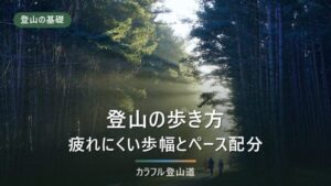 登山の歩き方・登り方の基本｜登りは体力、下りは技術になる理由