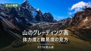 山のグレーディング表とは｜体力度と難易度の見方・都道府県別の公開先【2026年版】