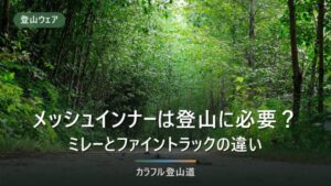 メッシュインナーは登山に必要？汗冷え対策とミレー・ファイントラック比較