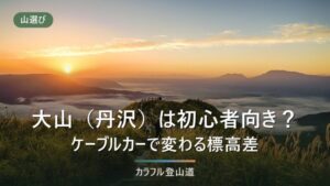大山（丹沢）登山は初心者向き？ケーブルカーで変わる標高差とコースタイム