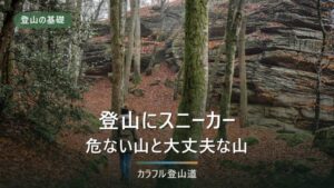 登山にスニーカーは危ない!?登山靴との違いを初心者向けに解説
