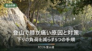 登山で膝が痛い原因と下りの対策｜負荷を減らす5つの手順・受診の目安と装備の見直し