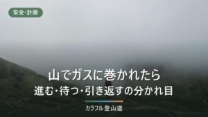 登山でガス・霧に巻かれたら｜進む・待つ・引き返すを5つの条件で分ける【令和7年統計】