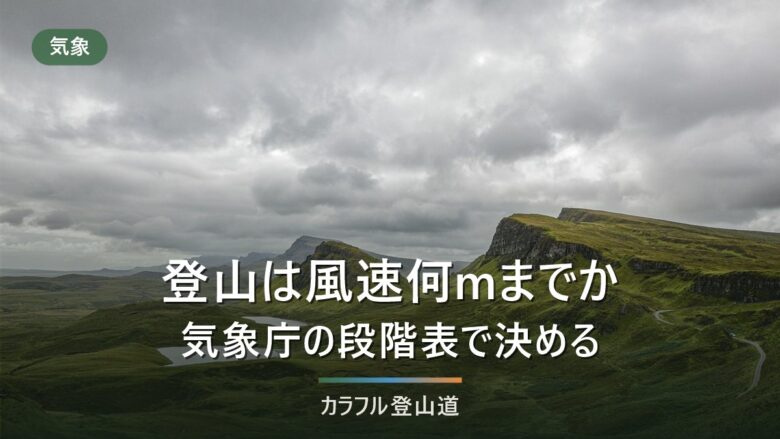 登山は風速何m/sまで?気象庁の段階表から自分の中止基準を作る手順
