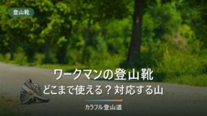 ワークマンの登山靴はどこまで使える？公表スペックで見る対応できる山と危ない山の条件