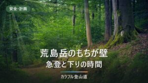 荒島岳もちがかべの急登｜登り3時間30分・下り2時間30分の差と下りの足運び