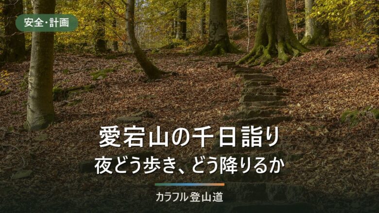 愛宕山の千日詣りは夜どう歩くか|2026年の夕御饌祭21時から逆算する下山計画と灯りの備え