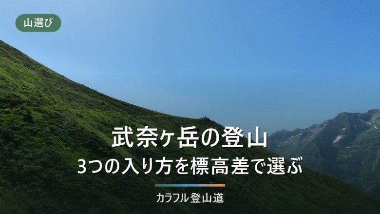 武奈ヶ岳は初心者でも登れる?坊村・イン谷口・びわ湖バレイを標高差とコースタイムで選ぶ