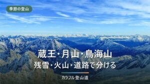 蔵王山・月山・鳥海山の3座｜道路の開通期間・残雪・噴火警戒レベルで登る時期を決める