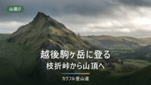 越後駒ヶ岳の日帰り登山｜枝折峠から上り約6時間、国道352号の規制と駒の小屋を確かめる