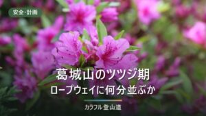 葛城山のツツジ期は当日の順番をどう組むか｜ロープウェイと駐車場から逆算する