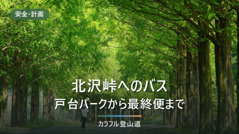北沢峠のバスは何時?戸台パーク発の始発・最終と最終バス逆算【2026年】