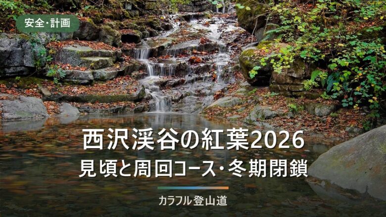 西沢渓谷の紅葉2026|例年の見頃10月中旬〜11月上旬と通行止め・12月1日閉山の確認