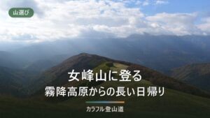 女峰山の登山｜標高2,483m・霧降高原キスゲ平から赤薙山経由の日帰りと引き返し時刻