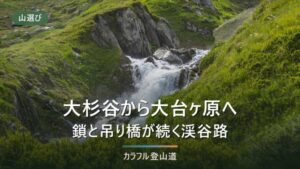 大杉谷から大台ヶ原へ1泊2日｜桃の木山の家を挟む行程と鎖・吊り橋区間の向き不向き