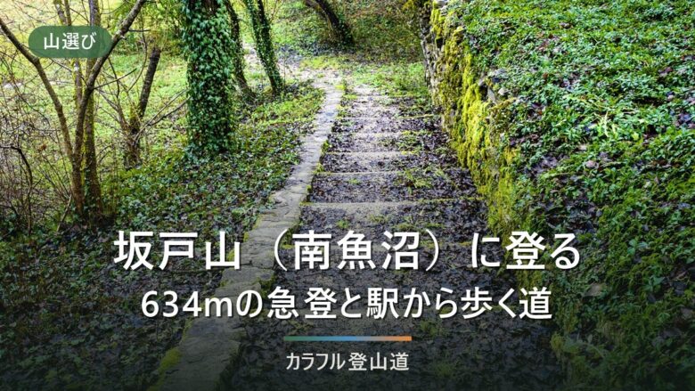 坂戸山(634m)の日帰り登山|六日町駅から徒歩20分、駐車場4か所と3コースの読み方