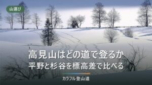 高見山はどの登山口から登るか｜平野（たかすみ温泉）と杉谷をコースタイムで比べる