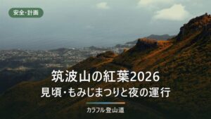 筑波山の紅葉2026年はいつ見頃？もみじまつり・夜間運行と市営駐車場3か所