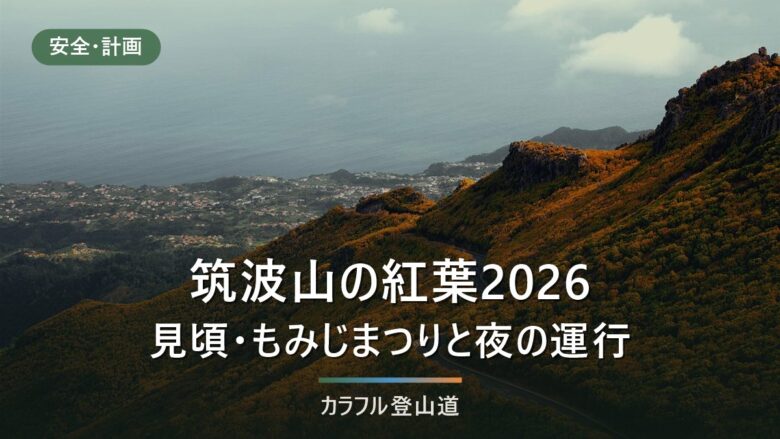 筑波山の紅葉2026年はいつ見頃?もみじまつり・夜間運行と市営駐車場3か所