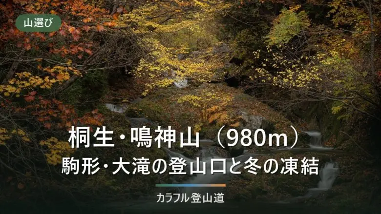鳴神山は大滝から山頂まで1時間50分|桐生市のマップ980mの山と6月のクマ被害