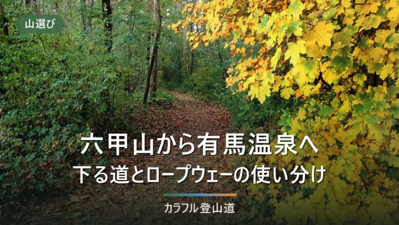 六甲山最高峰から有馬温泉へ|魚屋道の通行状況とロープウェー17:30終了で決める下山時刻