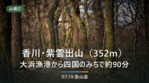 大浜漁港から片道約90分の紫雲出山352m｜香川県三豊市の「四国のみち」と県道の今