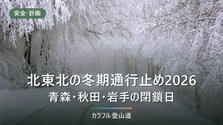 北東北の冬期通行止め2026｜八幡平アスピーテラインは11月4日から・八甲田は未発表